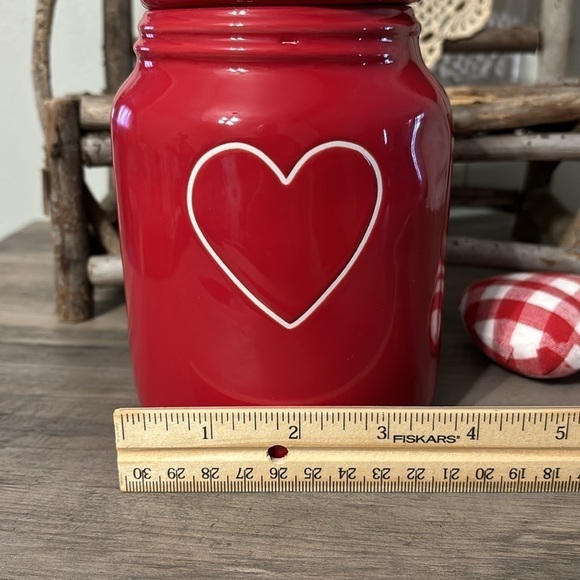 NWT RAE DUNN RED HEART BABY CANISTER - Picture 8 of 12